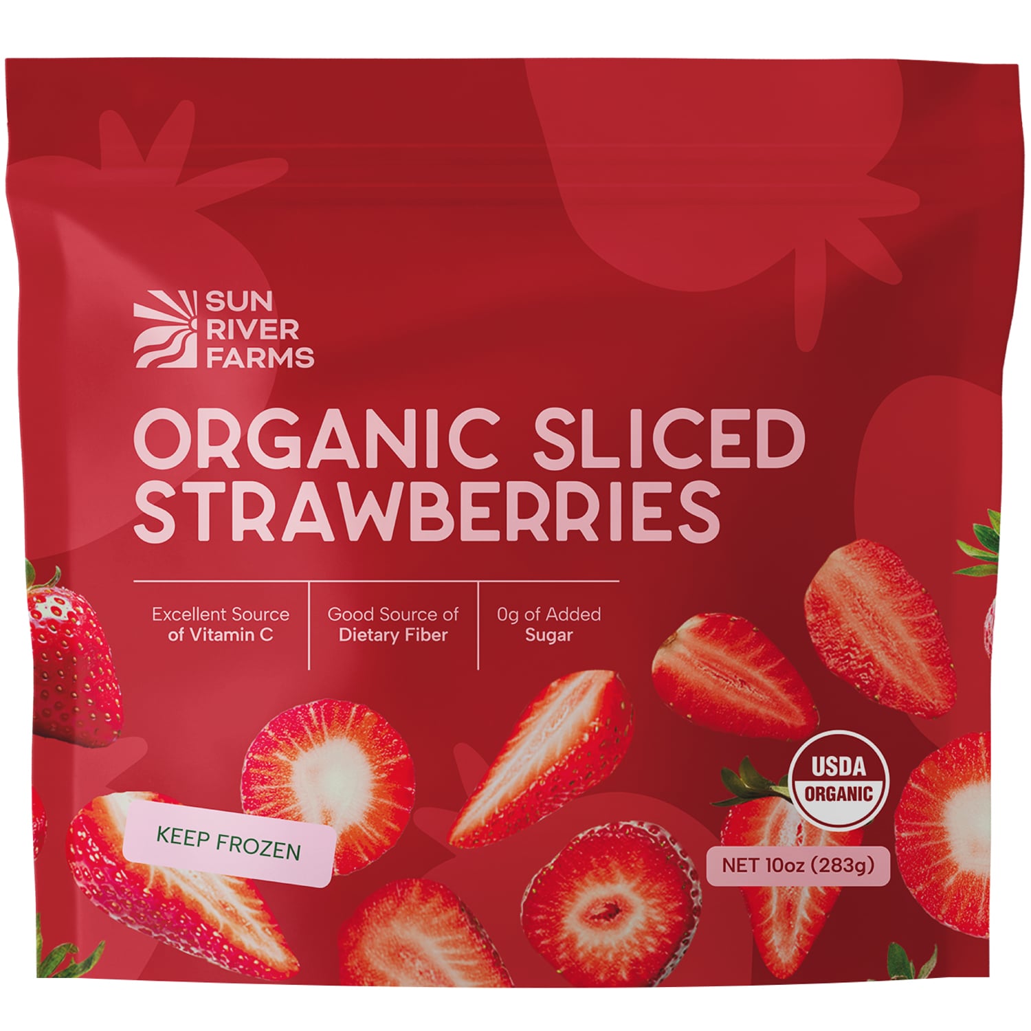 Sun River Farms Organic Sliced Strawberries, Frozen