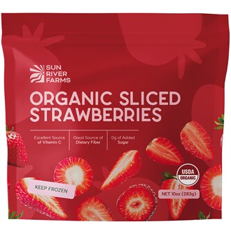 Sun River Farms Organic Sliced Strawberries, Frozen