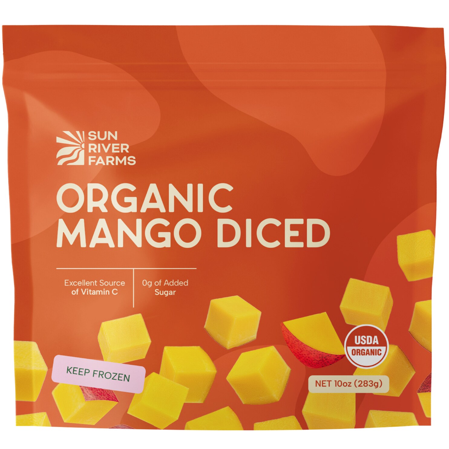 Sun River Farms Organic Mango Diced, Frozen