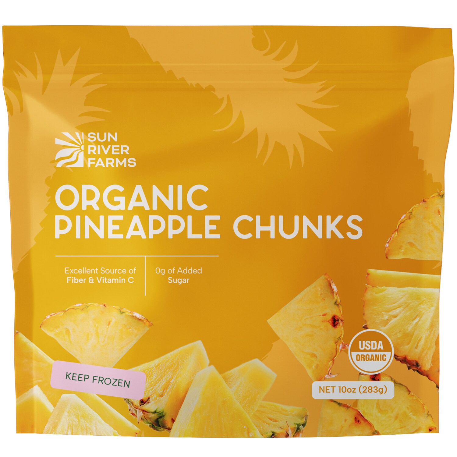 Sun River Farms Organic Pineapple Chunks, Frozen