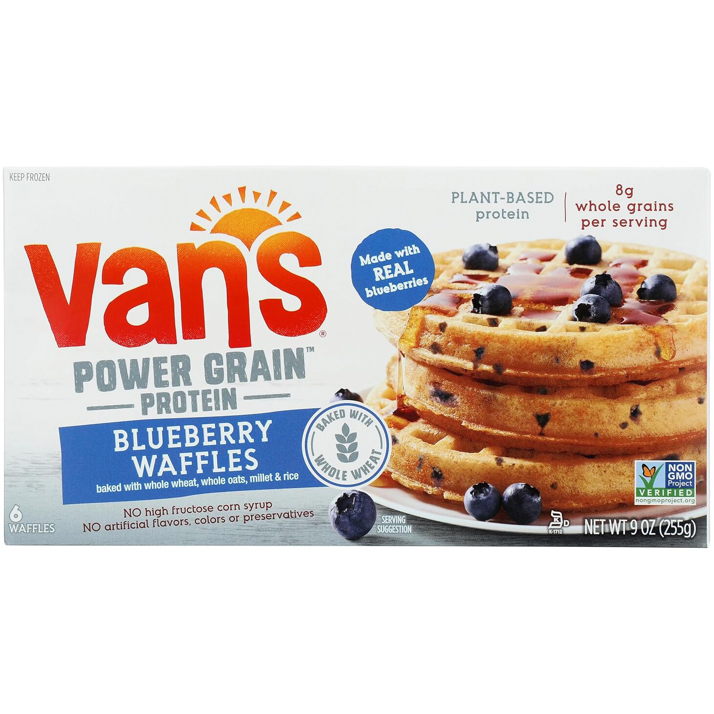 Van's Grain Waffles, Blueberry