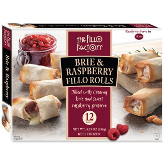 The Fillo Factory Fillo Rolls, Brie & Raspberry