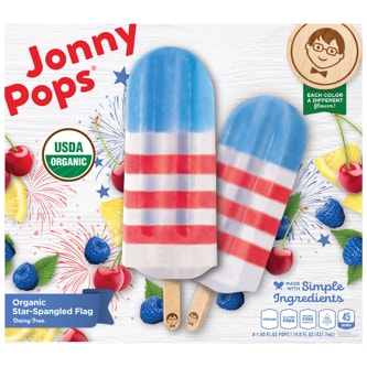 Jonnypops Organic Ice Pops, Star-Spangled Flag