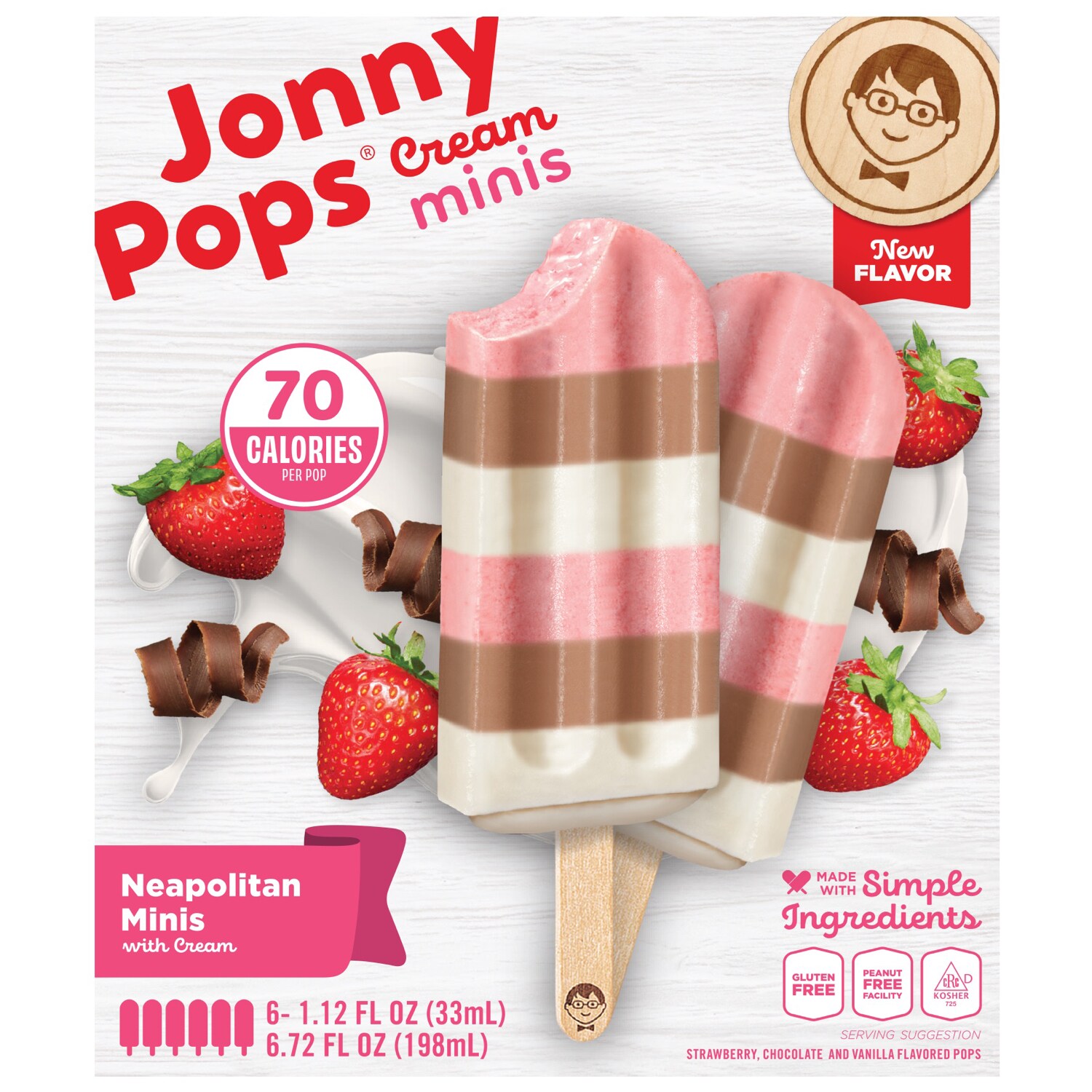 Jonnypops Cream Minis, Neapolitan
