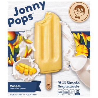 JonnyPops Frozen Cream Pops, Mangos