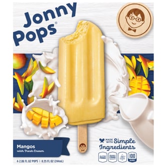 JonnyPops Frozen Cream Pops, Mangos