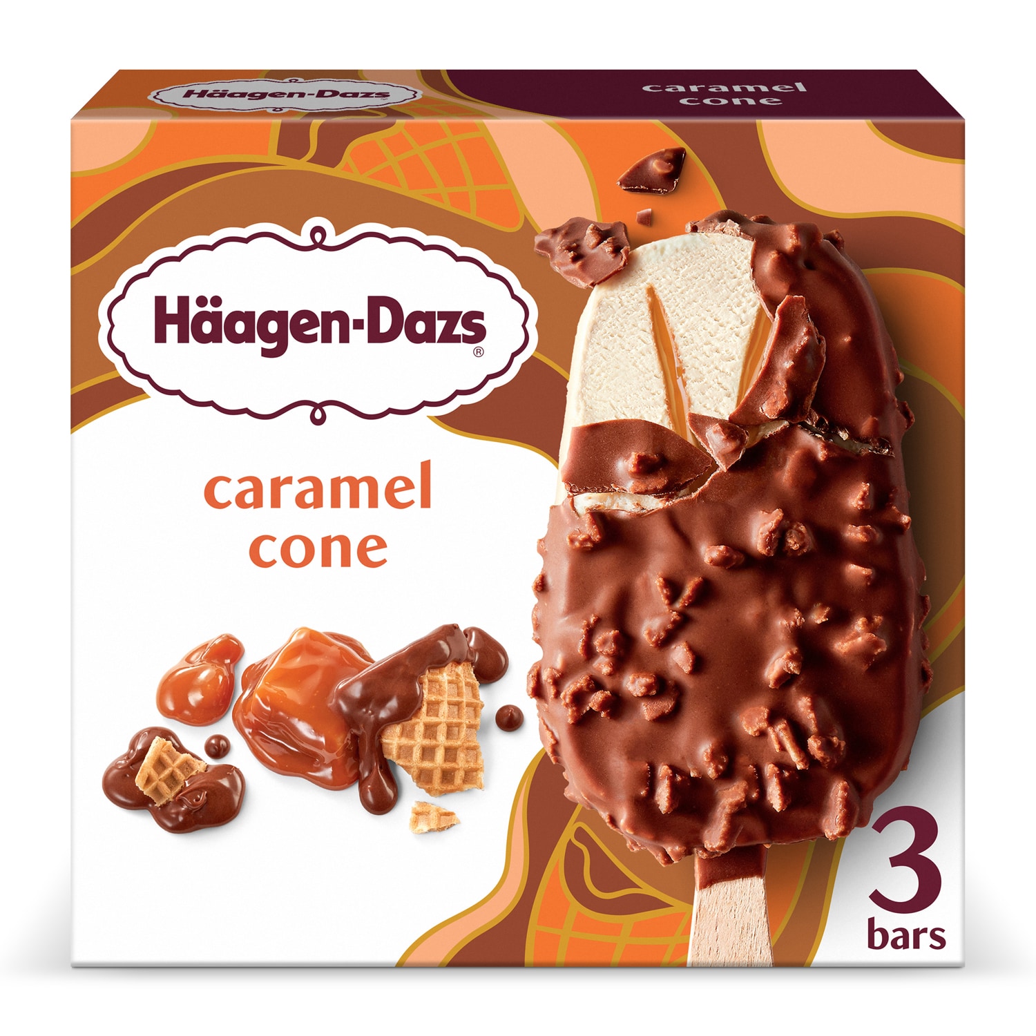 Haagen-Dazs Cone Ice Cream Bars, Caramel