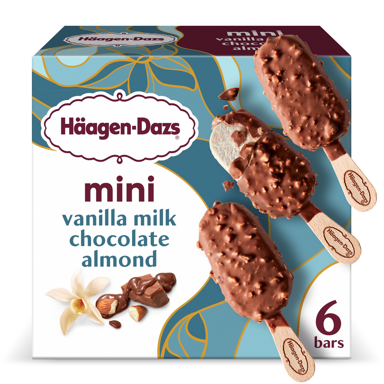 Haagen-Dazs Mini Ice Cream Bars, Vanilla Milk Chocolate Almond