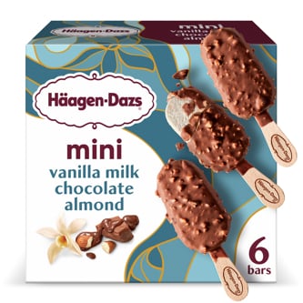 Haagen-Dazs Mini Ice Cream Bars, Vanilla Milk Chocolate Almond