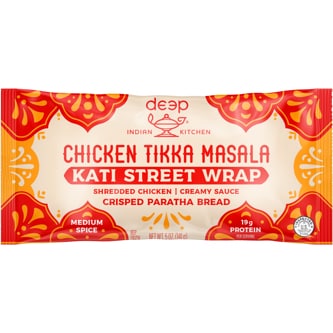 Deep Indian Kitchen Tikka Kati Street Wrap, Chicken