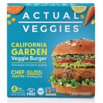 Actual Veggies Veggie Burger, California Garden