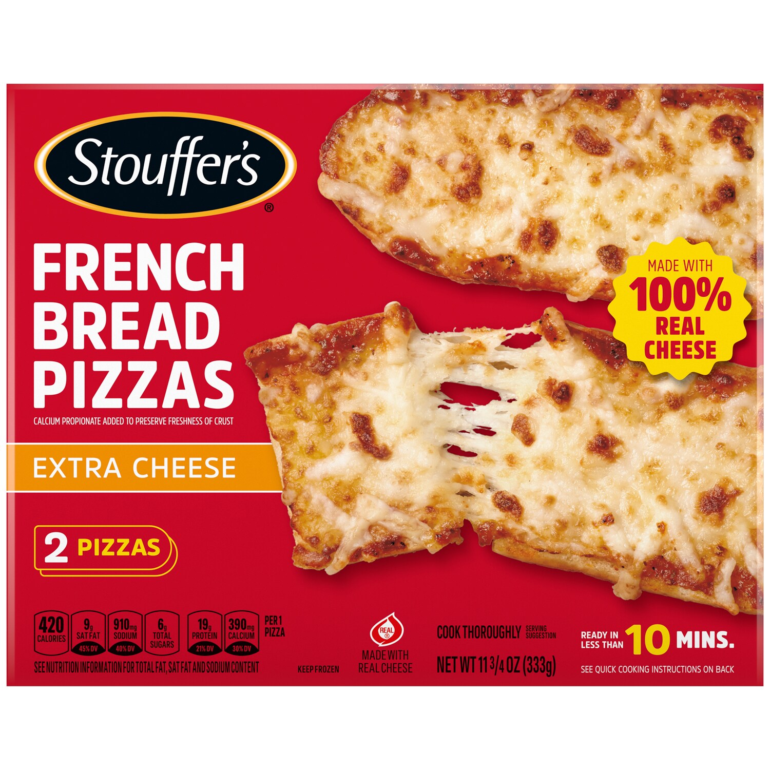 Stouffer's French Bread Pizza, Extra Cheese 