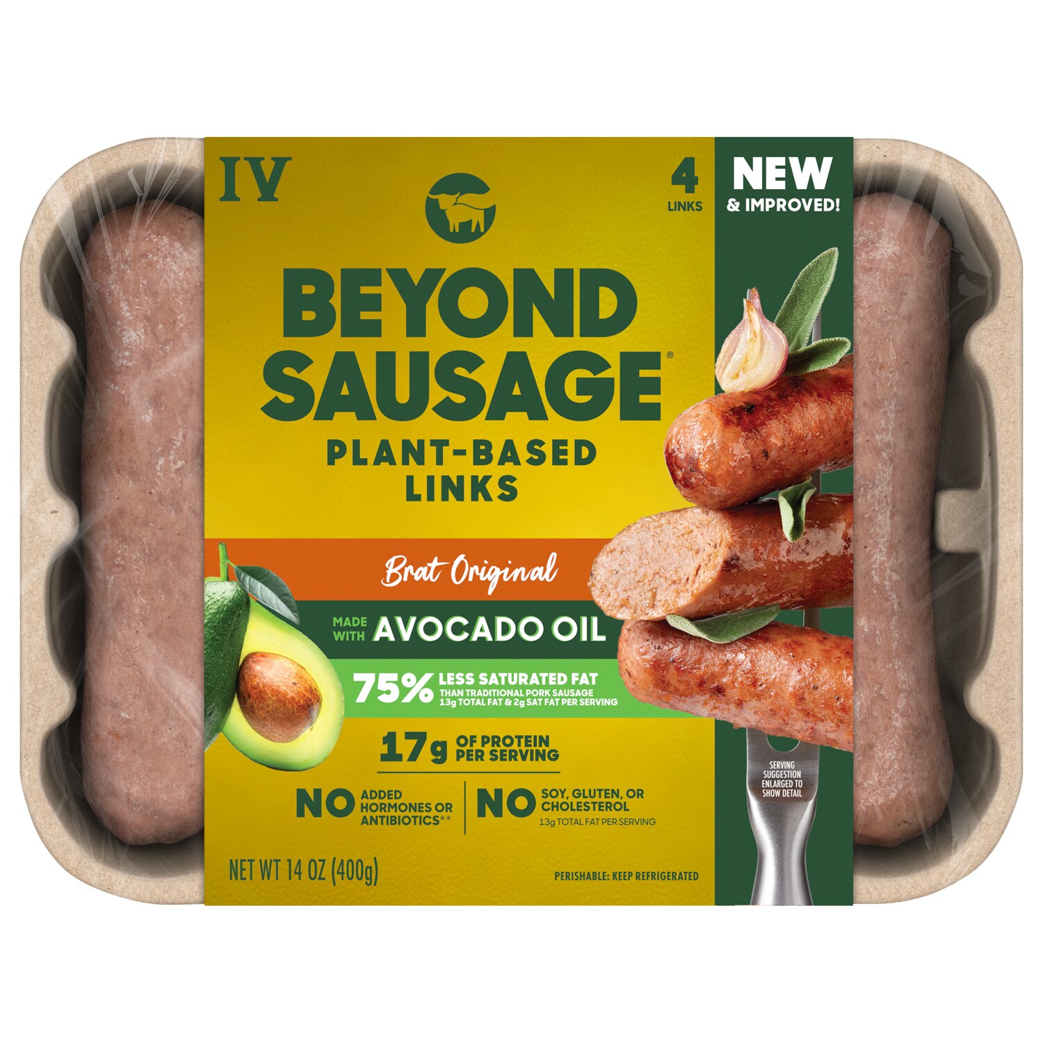 Beyond Meat Beyond Sausage Plant-Based Links, Brat Original