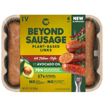 Beyond Meat Beyond Sausage Plant-Based Dinner Sausage Links, Hot Italian
