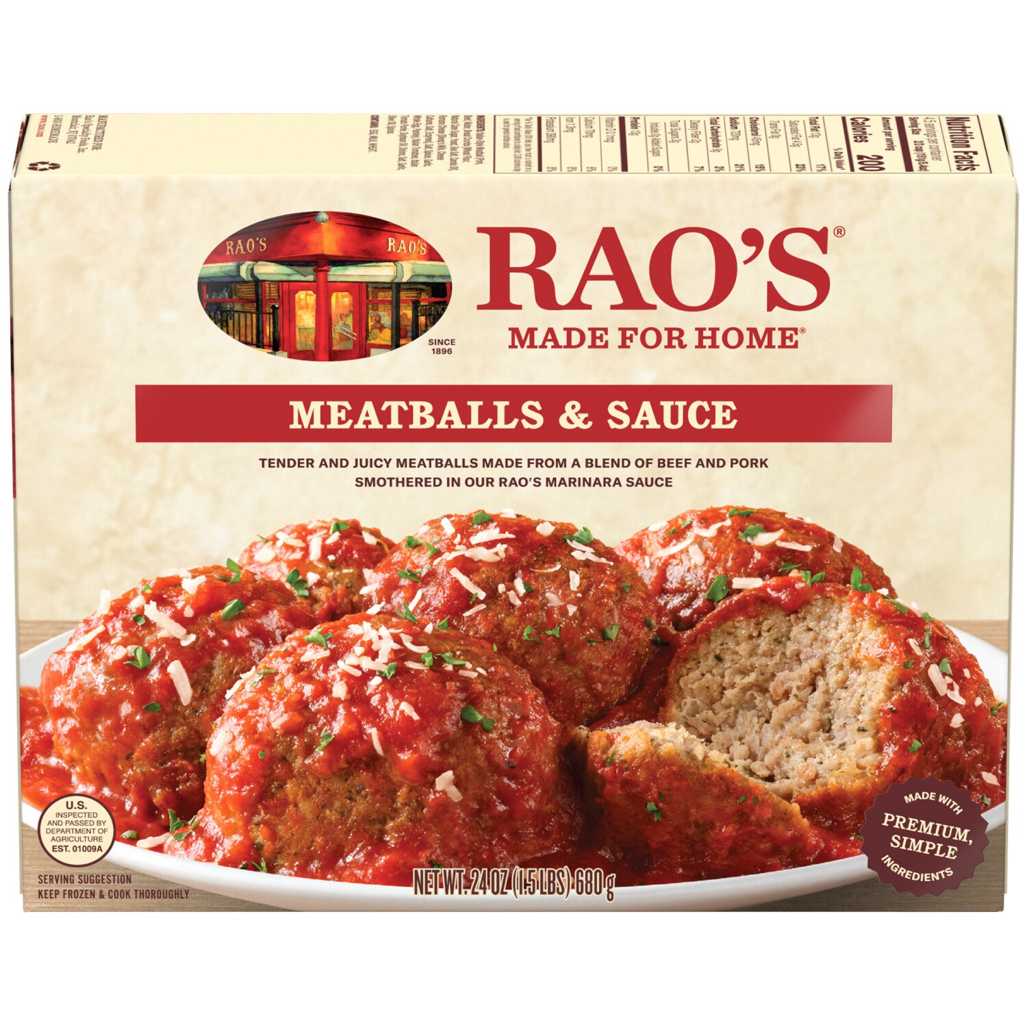 Rao's Made for Home Meatballs & Sauce