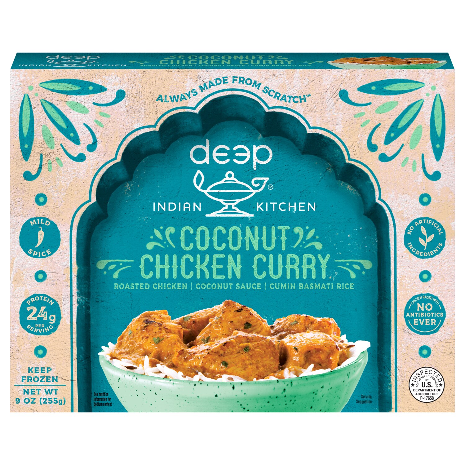 Deep Indian Kitchen Coconut Chicken Korma, Frozen