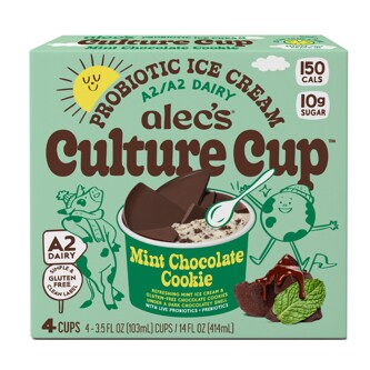 Alec's Culture Cup Probiotic Ice Cream, Mint Chocolate Cookie