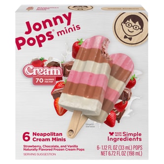JonnyPops Cream Minis, Neapolitan
