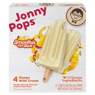 JonnyPops Frozen Cream Pops, Mangos