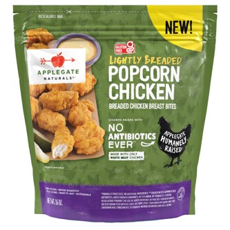 Applegate Naturals Lightly Breaded Popcorn  Chicken Breast Bites