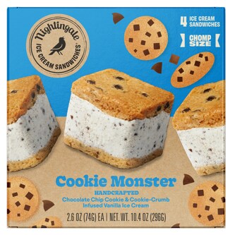 Nightingale Ice Cream Sandwiches, Cookie Monster