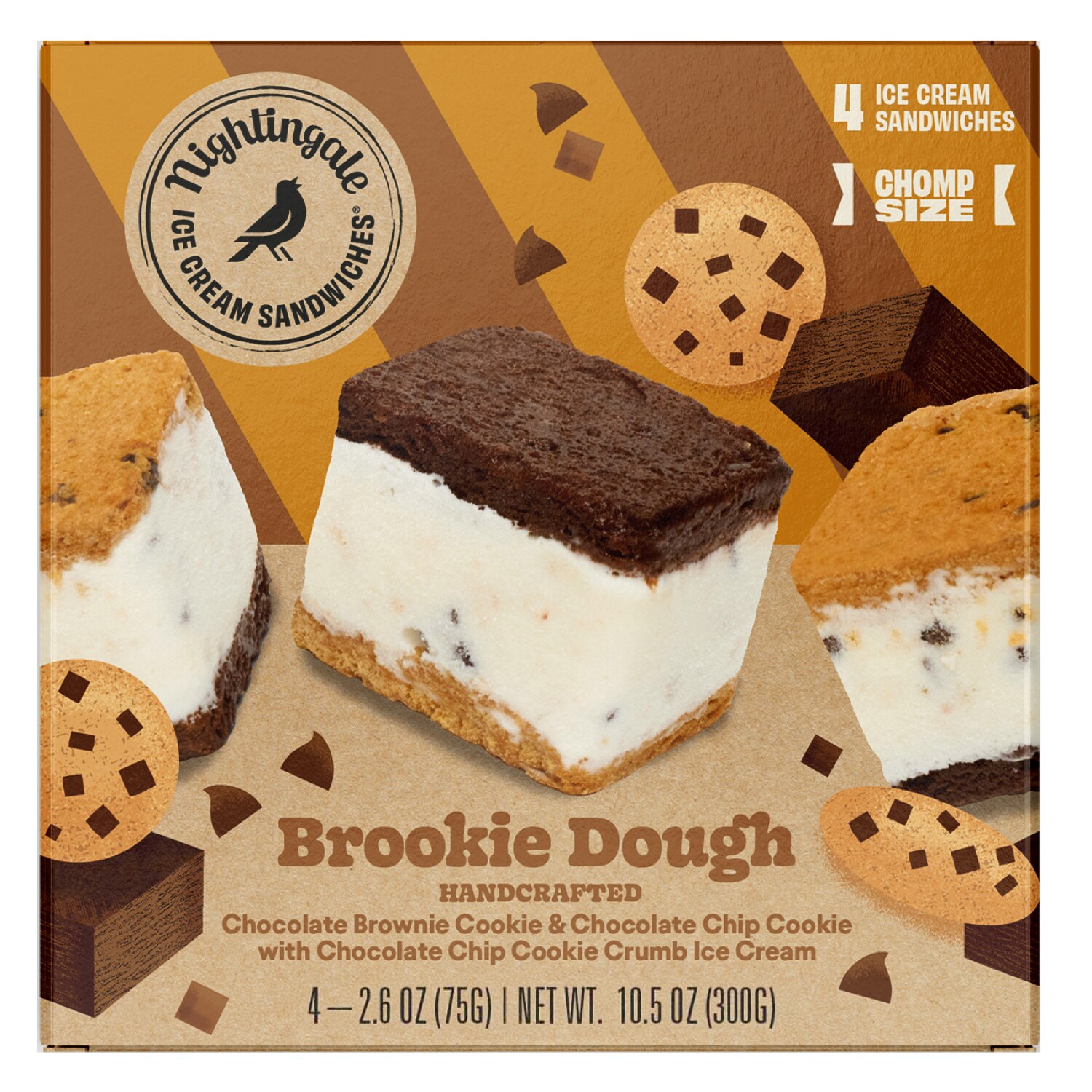 Nightingale Ice Cream Sandwiches, Brookie Dough