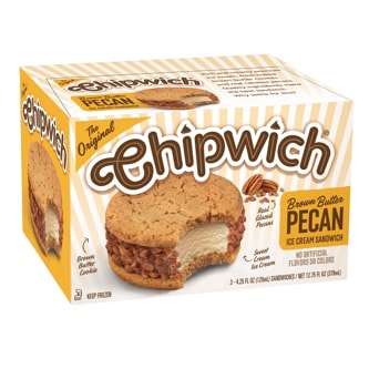 Chipwich Ice Cream Cookie Sandwiches, Brown Butter Pecan