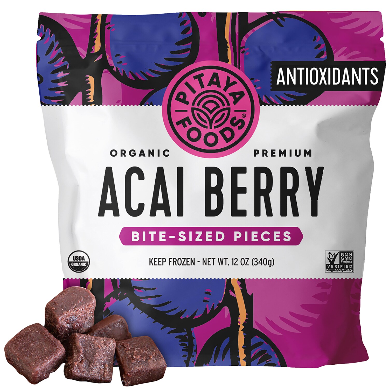Pitaya Foods Organic Bite-Sized Pieces, Acai Berry