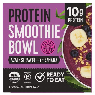 Pitaya Foods Protein Smoothie Bowl, Acai+Strawberry+Banana