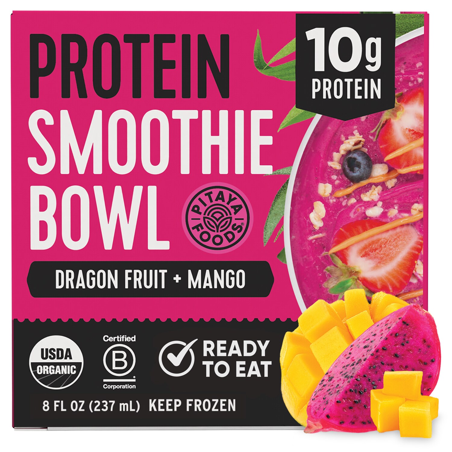 Pitaya Foods Protein Smoothie Bowl, Dragon Fruit