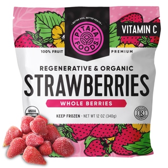Pitaya Foods Regenerative & Organic Whole Berries, Strawberries