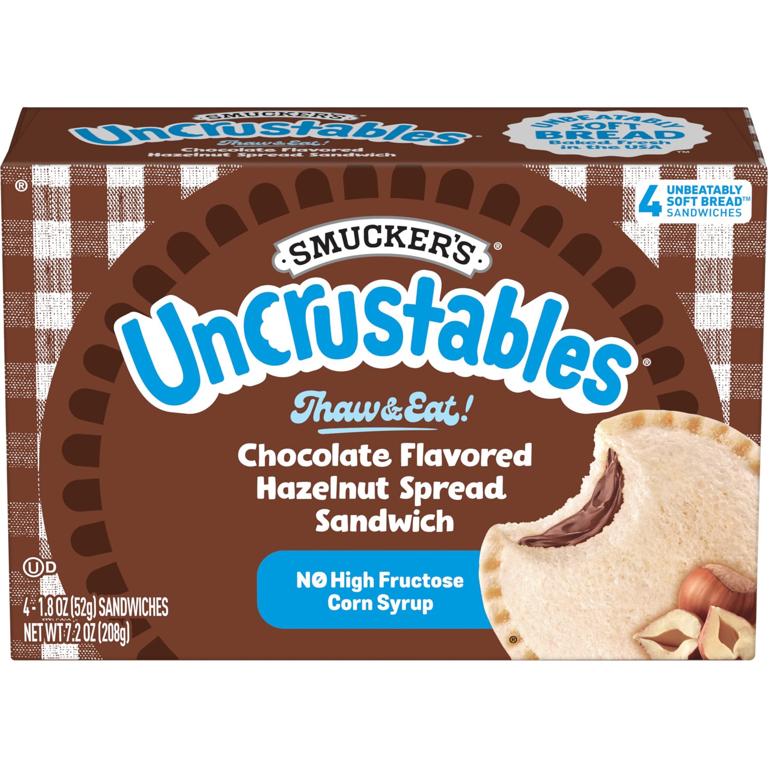 Smucker's Uncrustable Sandwich Chocolate Flavored Hazelnut