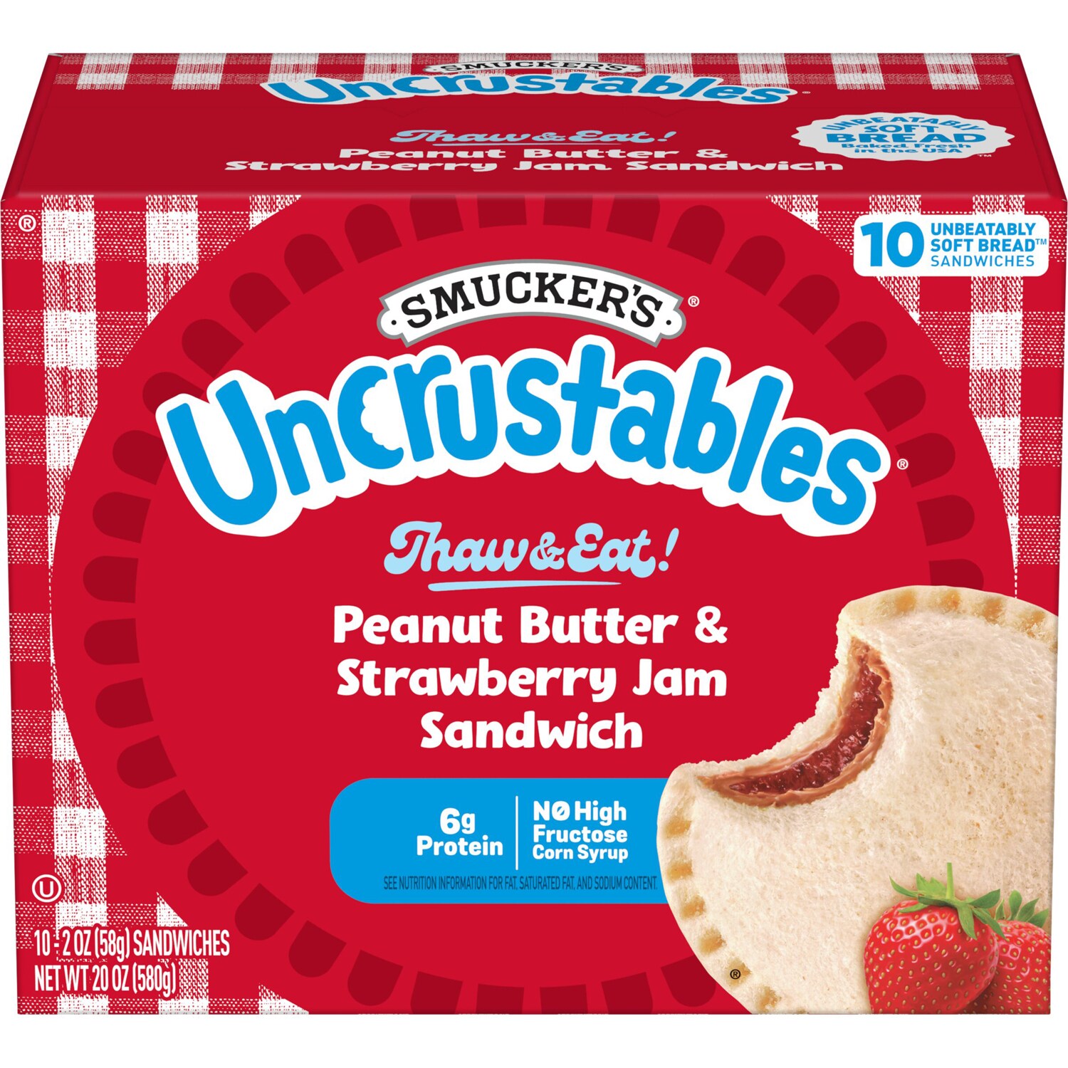 Smucker's Uncrustable Sandwich Peanut Butter & Strawberry