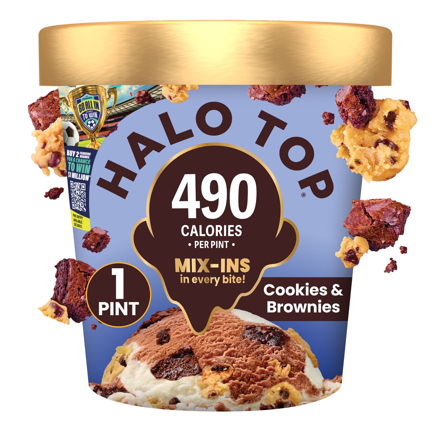Halo Top Light Ice Cream, Cookies & Brownies