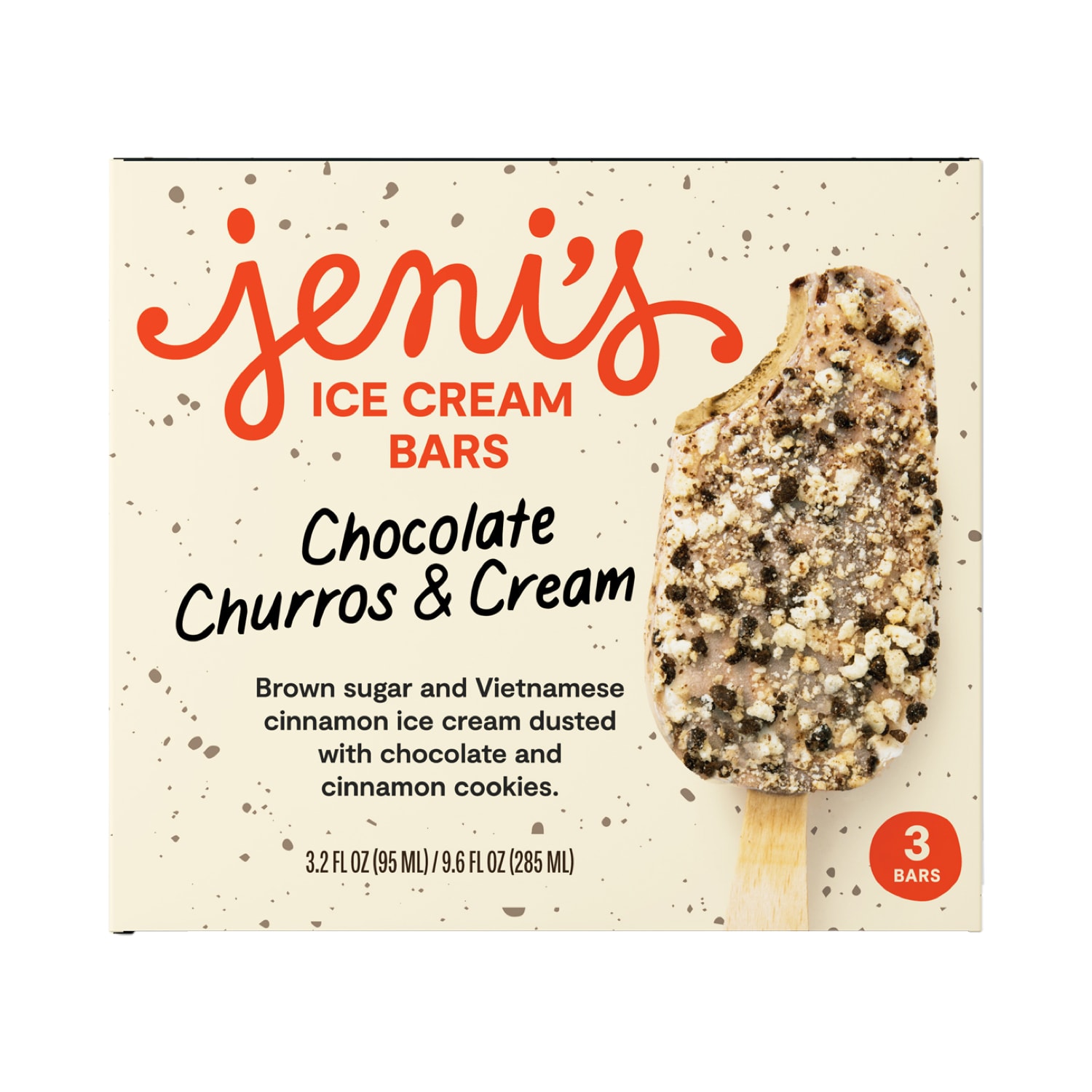 Jeni's Ice Cream Bars, Chocolate Churros & Cream