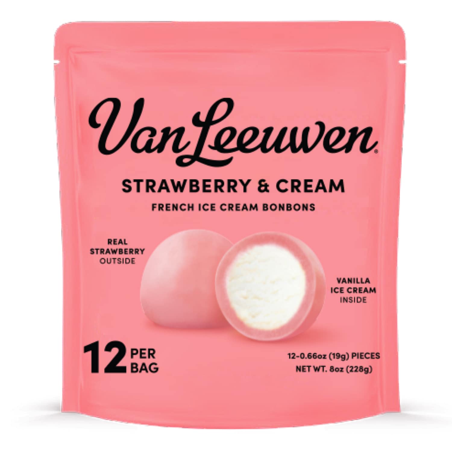 Van Leeuwen French Ice Cream Bonbons, Strawberry & Cream