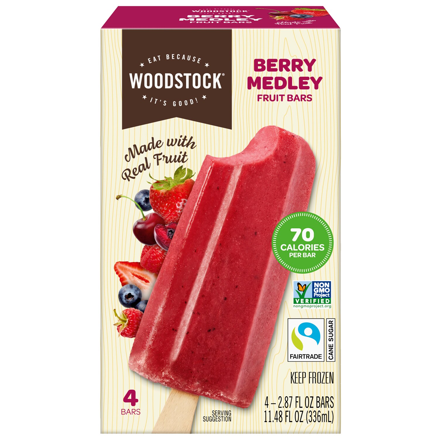 Woodstock Fruit Bars, Berry Medley