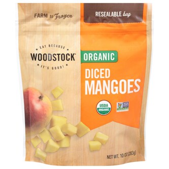 Woodstock Organic Frozen Fruit, Diced Mangoes