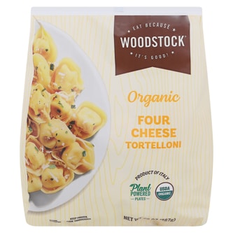 Woodstock Organic Four Cheese Tortelloni, Frozen