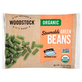 Woodstock Organic Frozen Vegetable, Steamable Green Beans