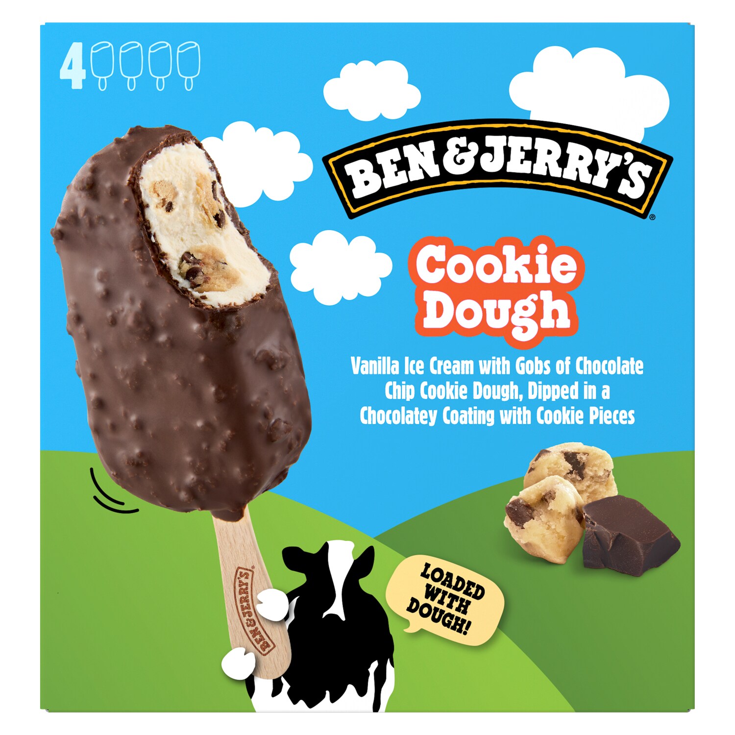 Ben & Jerry's Ice Cream Bars, Cookie Dough