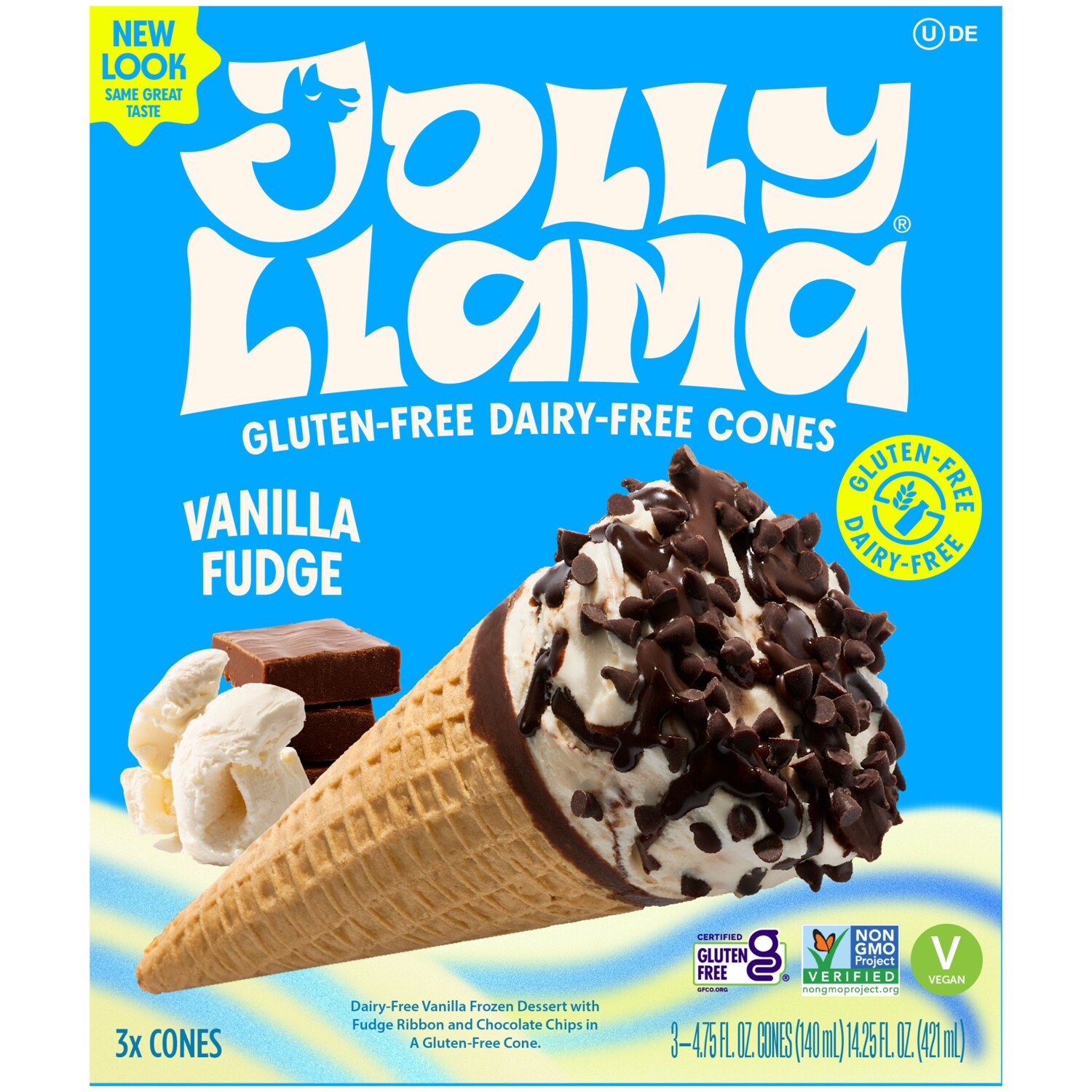 Jolly Llama Cones, Vanilla Fudge