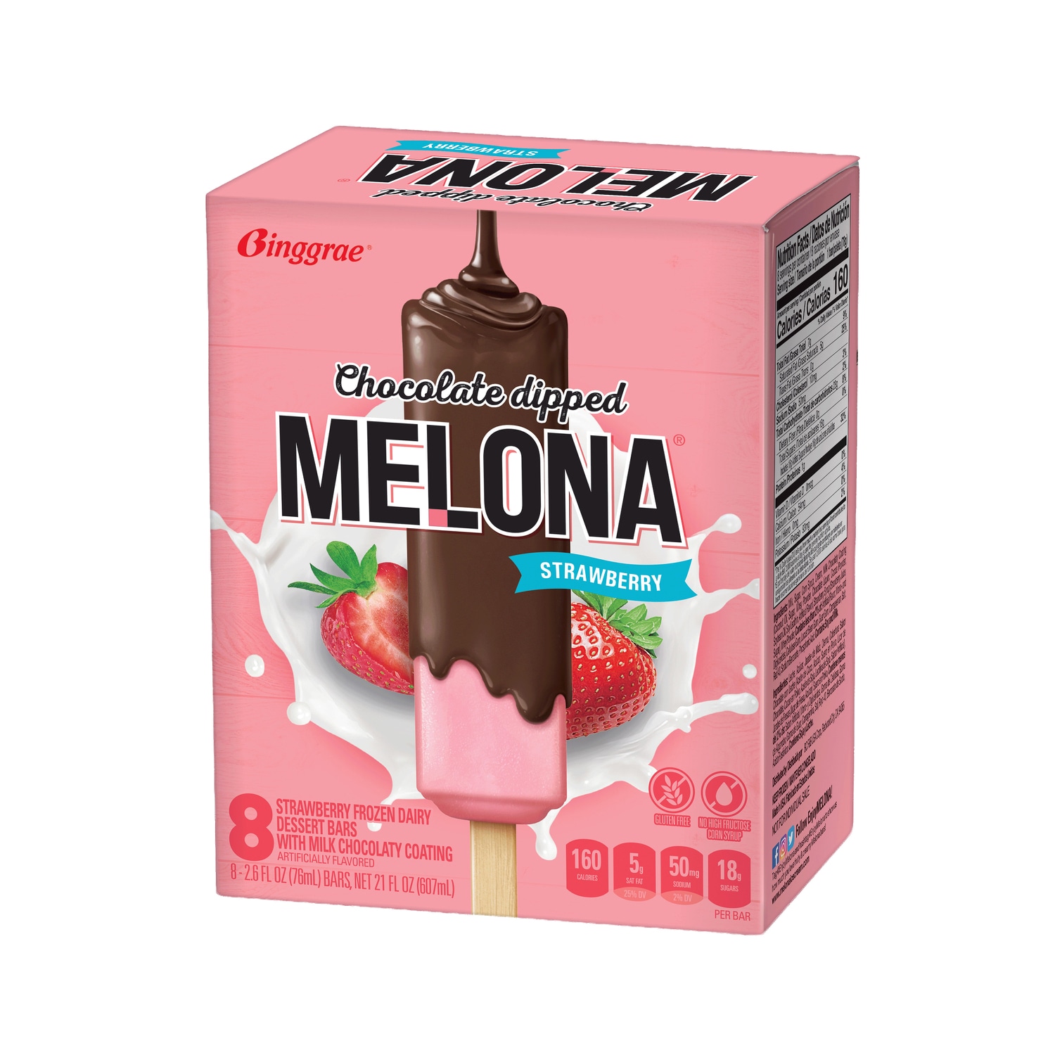 Melona Chocolate Dipped Strawberry Bars