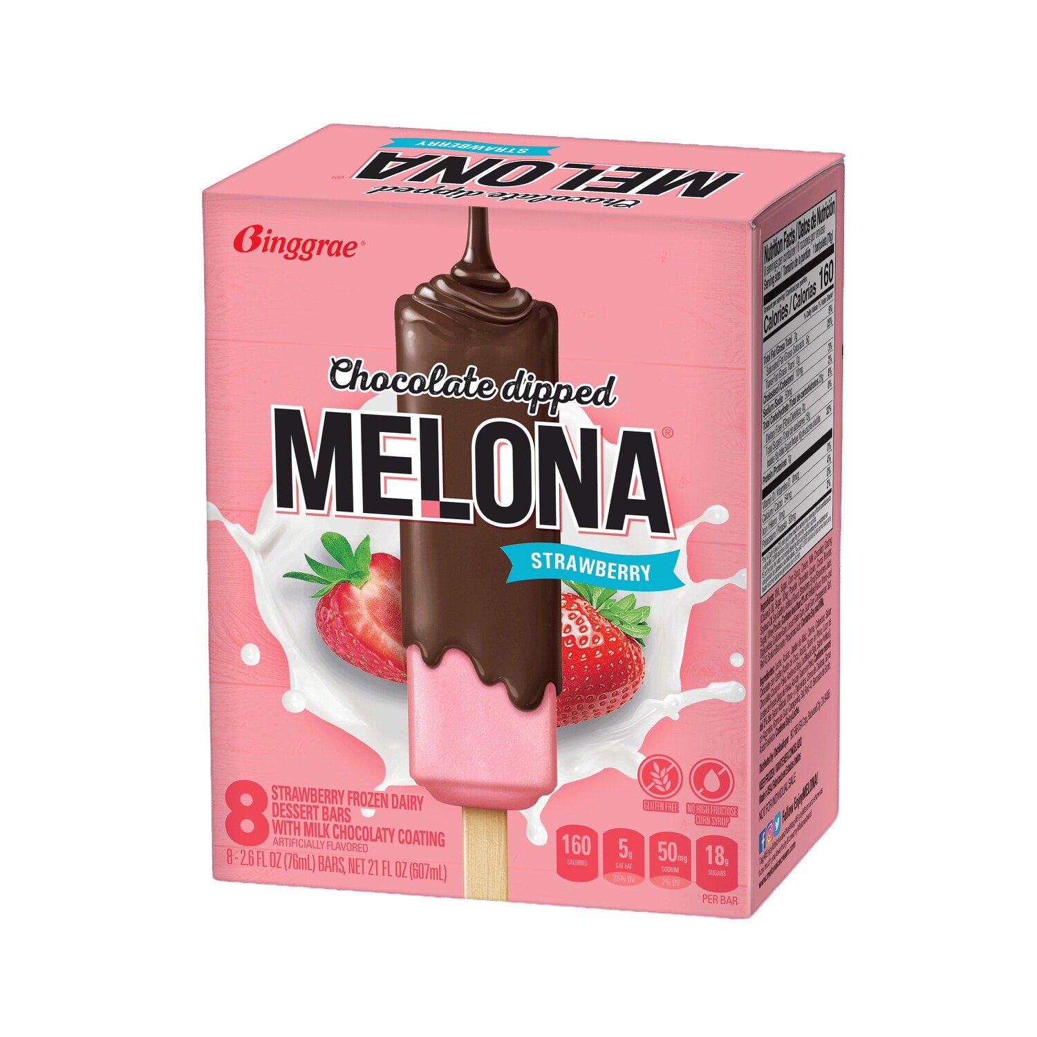 Melona Chocolate Dipped Strawberry Bars