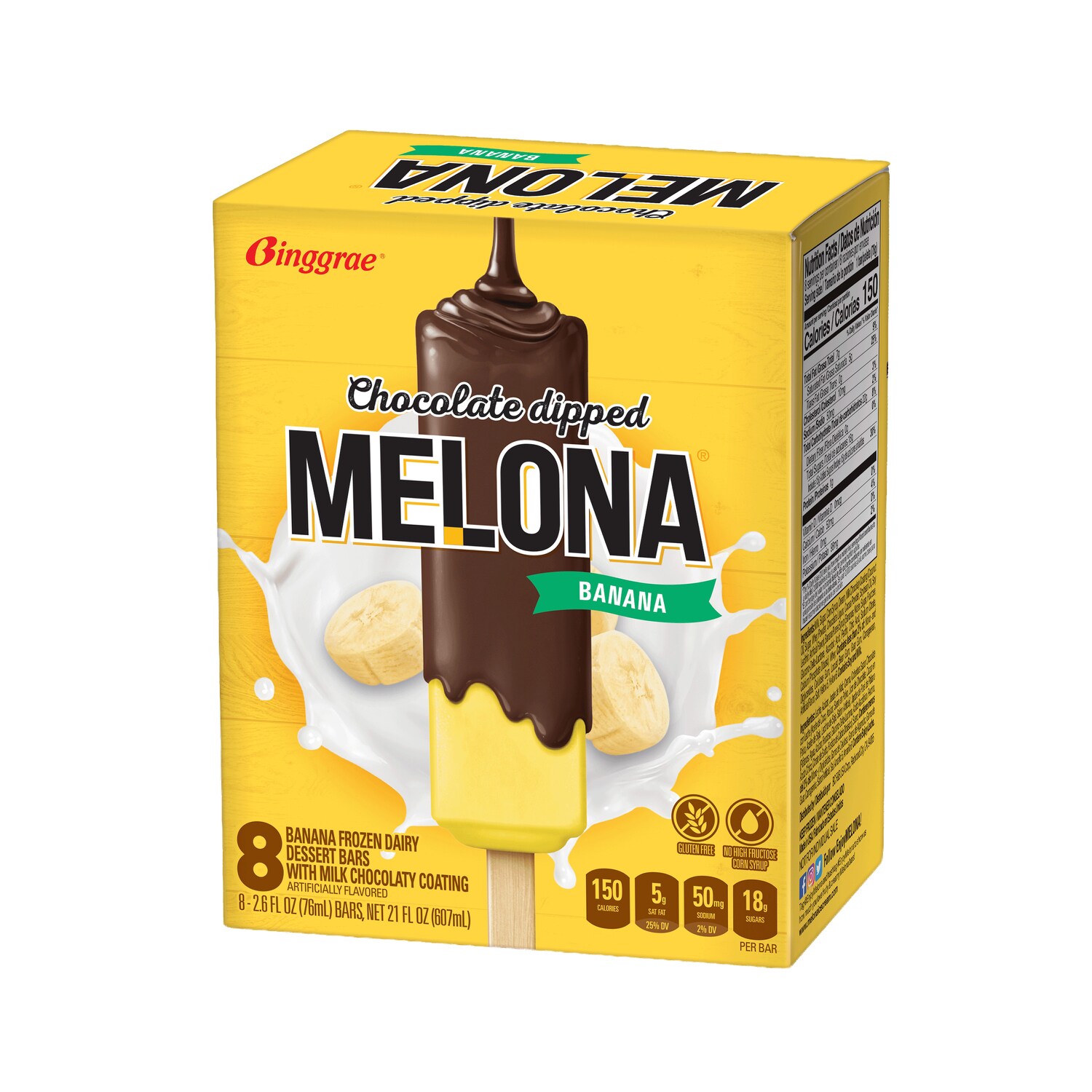 Melona Chocolate Dipped Banana Bars