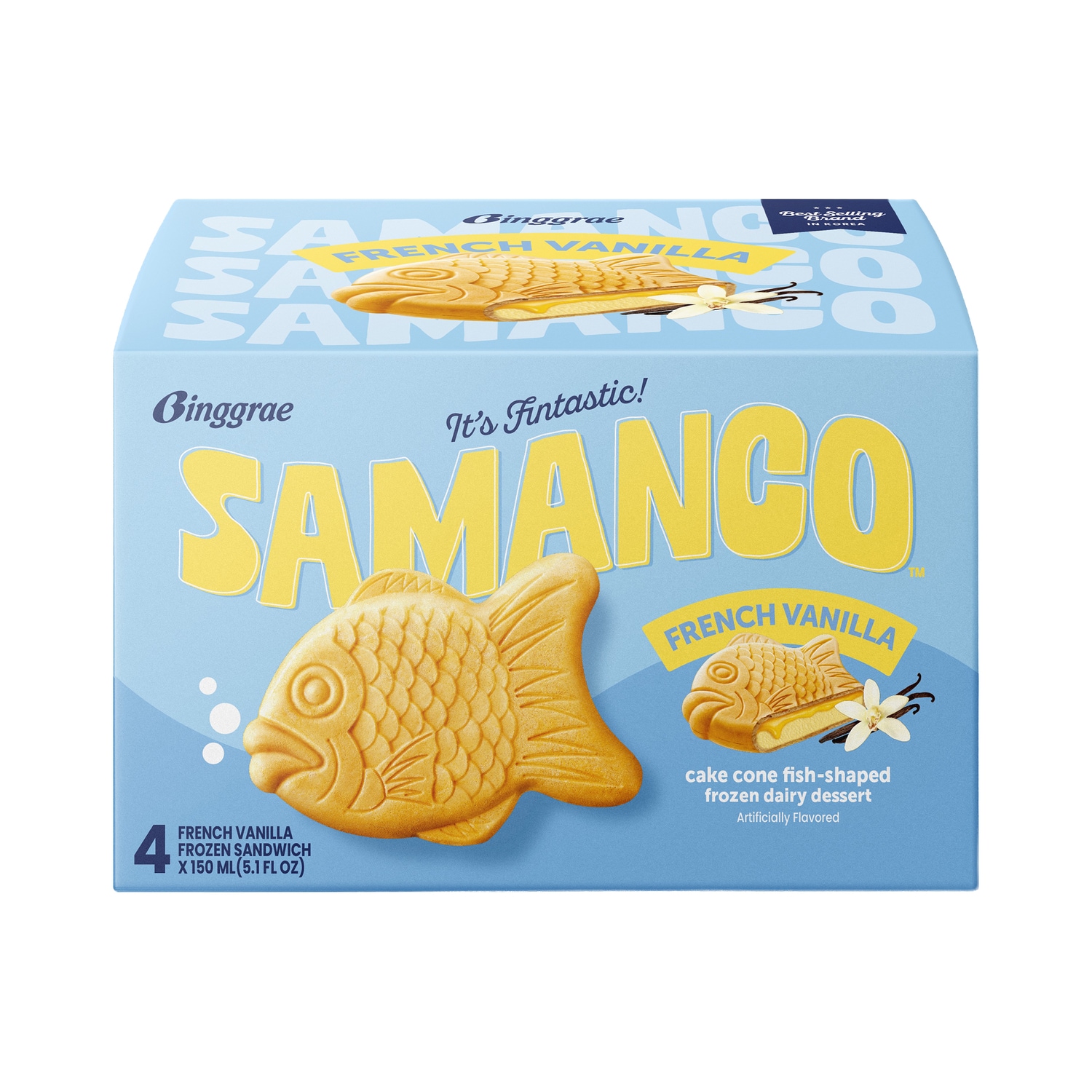 Samanco French Vanilla Ice Cream Sandwich