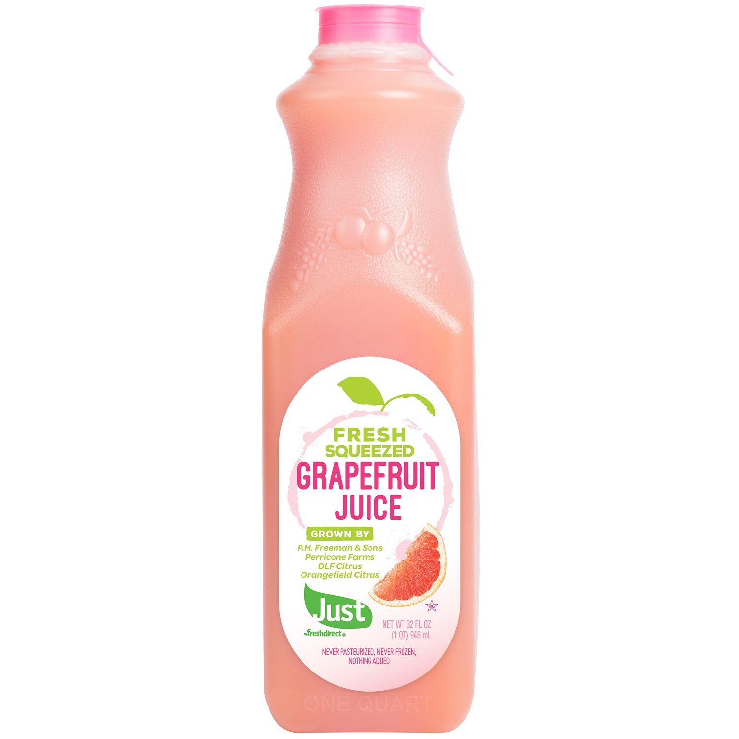 Just FreshDirect Fresh-Squeezed Grapefruit Juice, Plastic Bottle