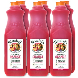 Natalie's Orchid Island Juice Co. Squeezed Fresh Blood Orange Juice, Plastic Bottles
