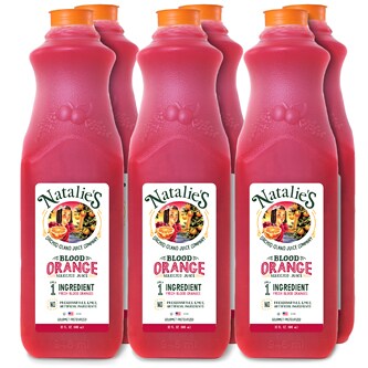 Natalie's Orchid Island Juice Co. Squeezed Fresh Blood Orange Juice, Plastic Bottles