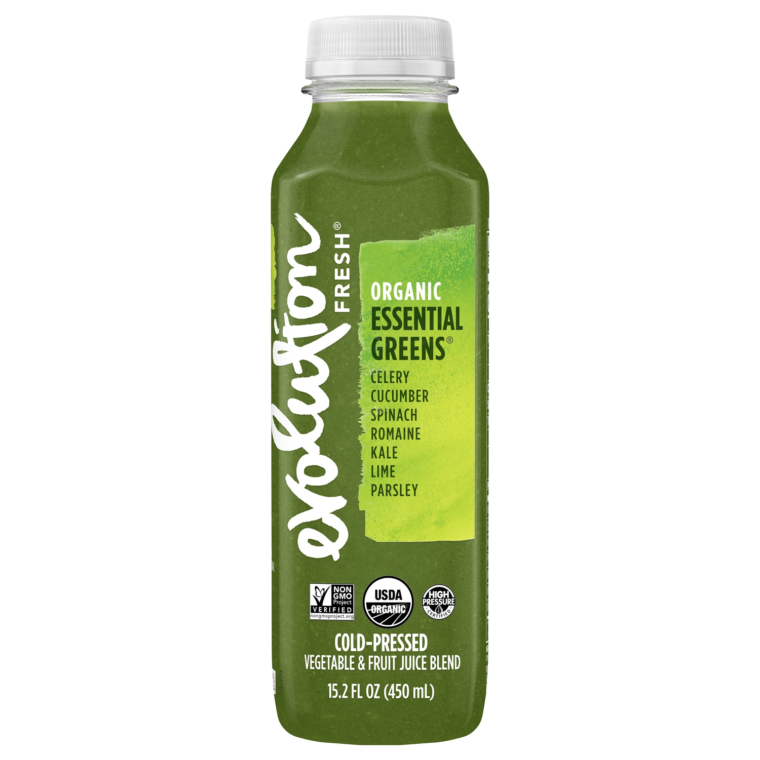 Evolution Fresh Cold-Pressed Organic Essential Greens with Lime Juice Blend, Plastic Bottle